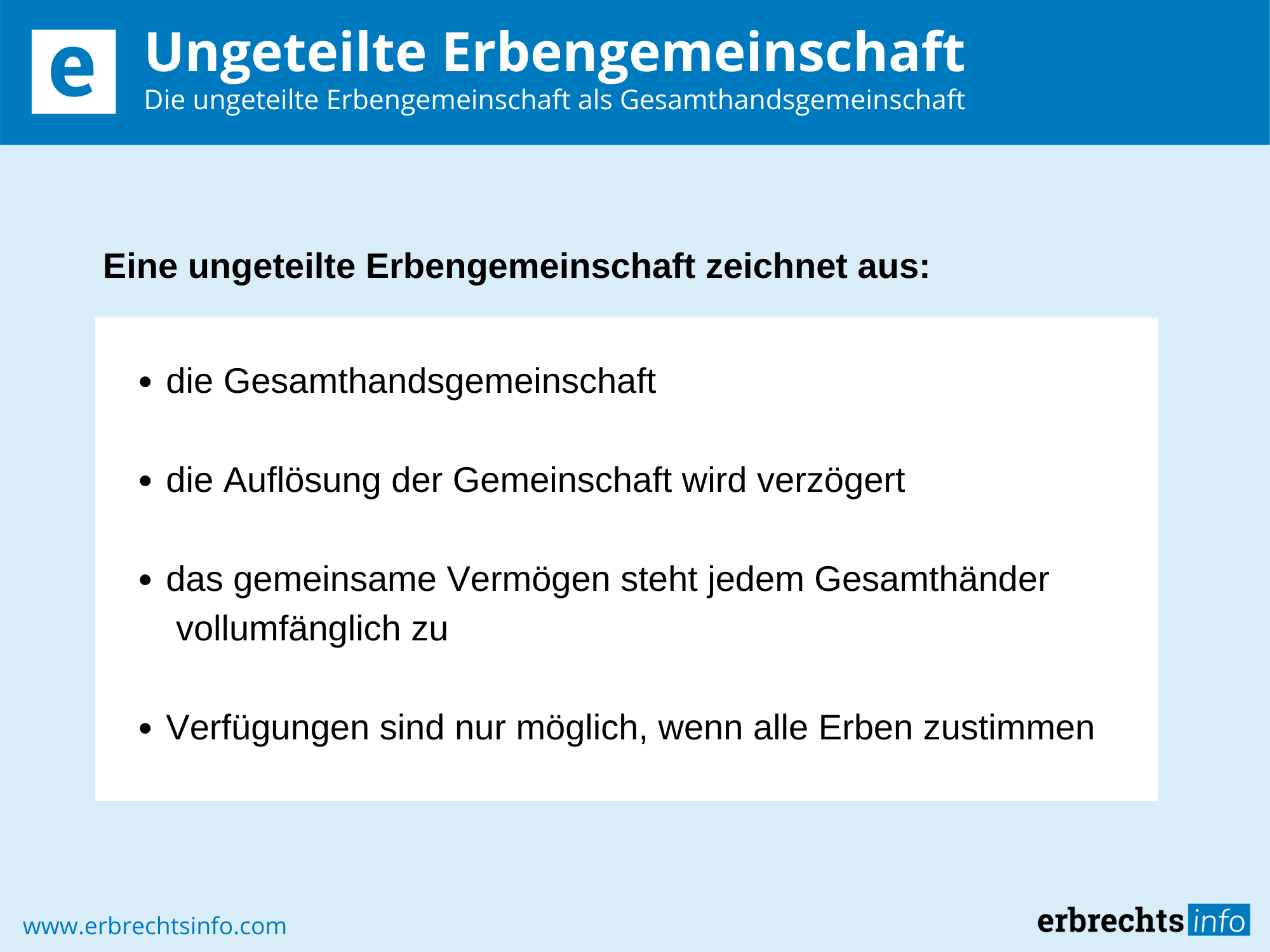 Die ungeteilte Erbengemeinschaft Rechtslage & Besonderheiten